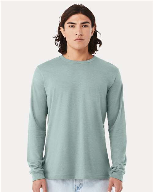 BELLA + CANVAS - Heather CVC Long Sleeve Tee - 3501CVC