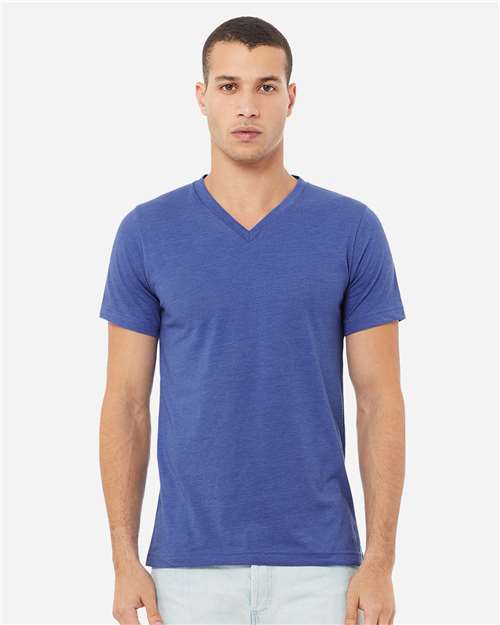 BELLA + CANVAS - Unisex Heather CVC V-Neck Tee - 3005CVC
