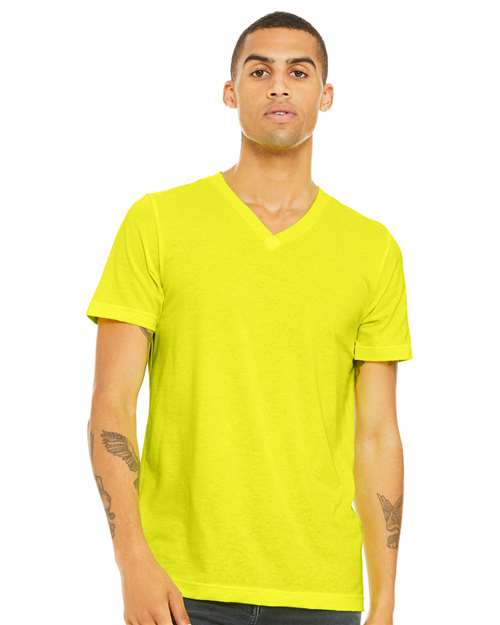 BELLA + CANVAS - Unisex Heather CVC V-Neck Tee - 3005CVC
