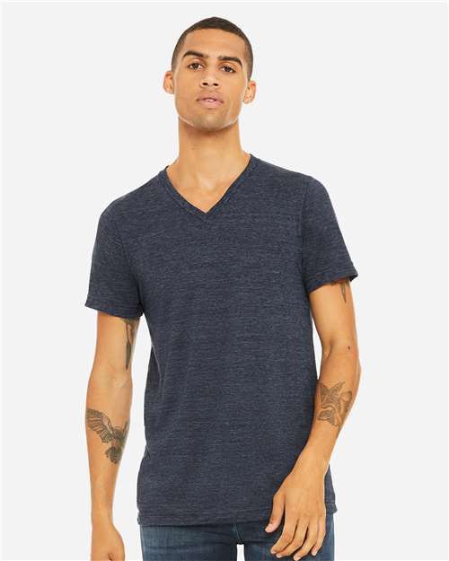 BELLA + CANVAS - Unisex Textured Jersey V-Neck Tee - 3655C