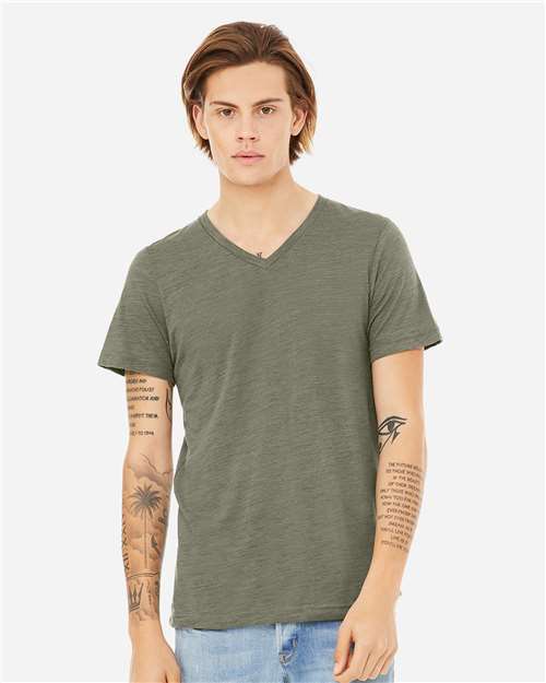 BELLA + CANVAS - Unisex Textured Jersey V-Neck Tee - 3655C