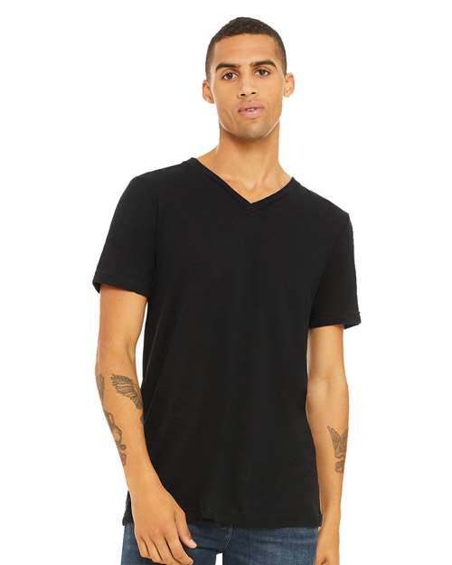 BELLA + CANVAS - Unisex Textured Jersey V-Neck Tee - 3655C