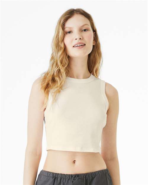 BELLA + CANVAS - Women's Micro Rib Muscle Crop Tank - 1013C