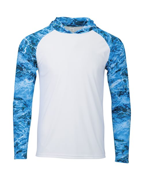 Paragon - Men's Biloxi Performance Colorblocked Hooded Long Sleeve T-Shirt - 241P