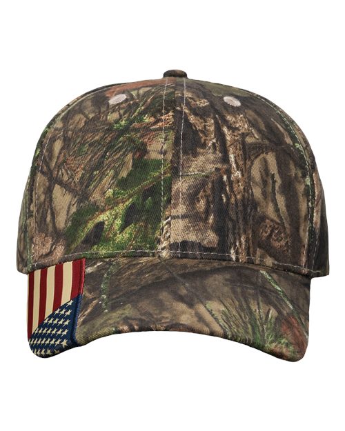 Kati - Camo Woven USA Flag Cap - LC350
