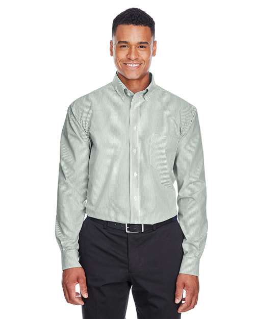 Devon & Jones - Men's Crown Collection® Banker Stripe Woven Dress Shirt - D645