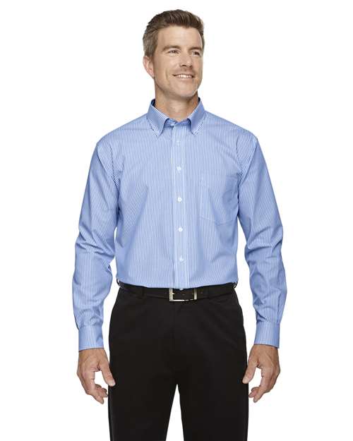 Devon & Jones - Men's Crown Collection® Banker Stripe Woven Dress Shirt - D645