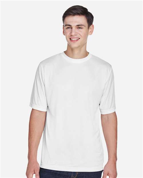 Team 365 Men’s Zone Performance t-shirt with a lightweight, breathable design and athletic fit. Features moisture-wicking fabric, ideal for workouts, sports, or everyday wear.