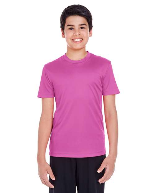 Team 365 Youth Zone Performance t-shirt with a lightweight, breathable design and athletic fit. Features moisture-wicking fabric, perfect for sports, school, or everyday active wear.