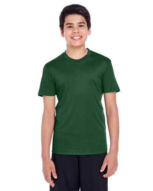 Team 365 Youth Zone Performance t-shirt with a lightweight, breathable design and athletic fit. Features moisture-wicking fabric, perfect for sports, school, or everyday active wear.