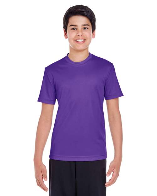 Team 365 Youth Zone Performance t-shirt with a lightweight, breathable design and athletic fit. Features moisture-wicking fabric, perfect for sports, school, or everyday active wear.
