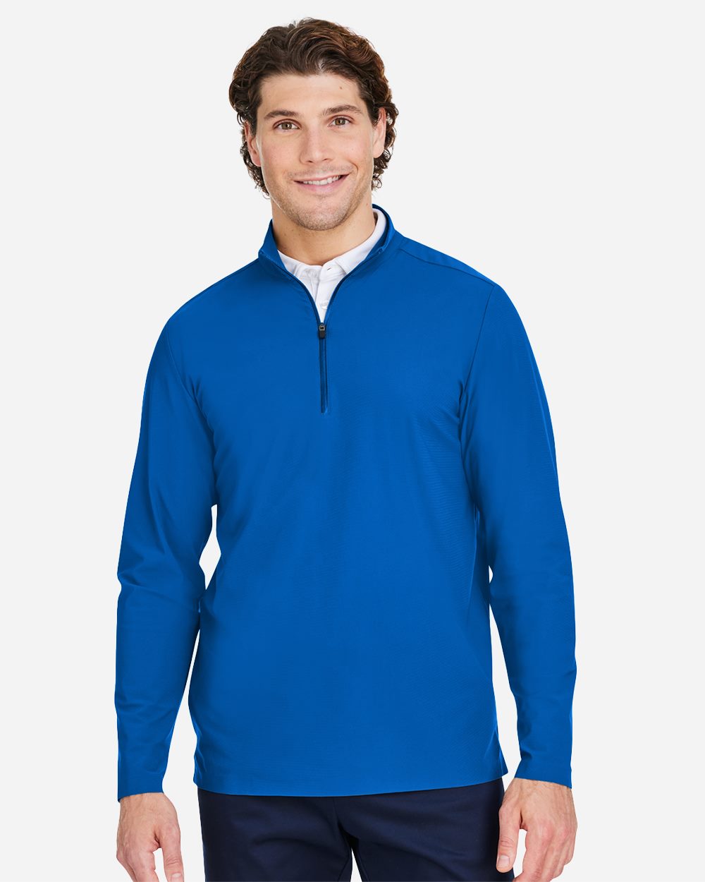 Devon & Jones - Men's CrownLux Performance® Windsor Welded Quarter-Zip Pullover - DG410