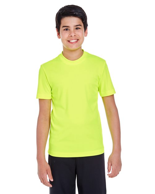Team 365 Youth Zone Performance t-shirt with a lightweight, breathable design and athletic fit. Features moisture-wicking fabric, perfect for sports, school, or everyday active wear.
