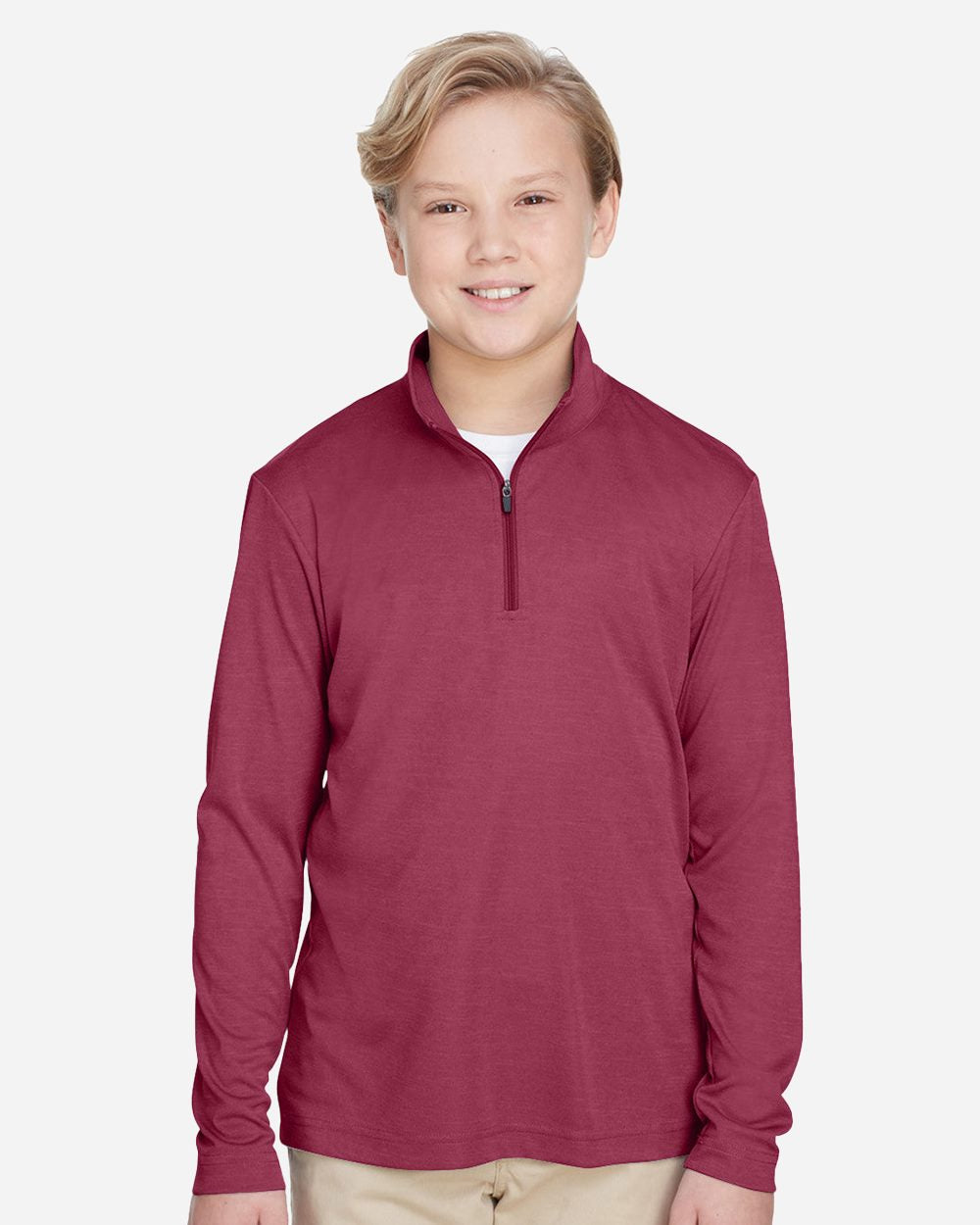 Team 365 - Youth Zone Sonic Heather Performance Quarter-Zip Pullover - TT31HY
