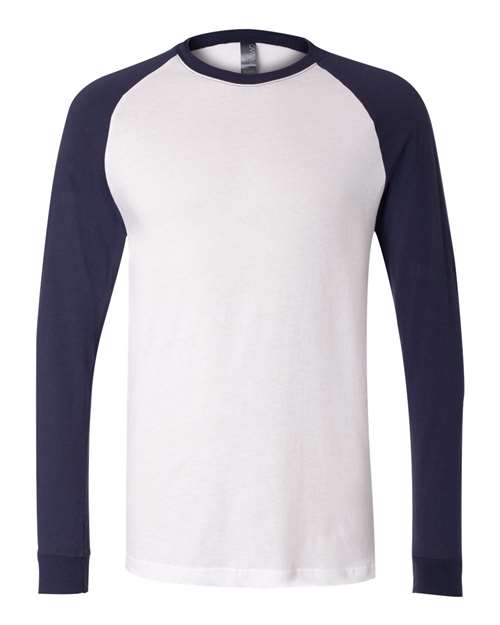 BELLA + CANVAS - Men's Long Sleeve Jersey Baseball Tee - 3000