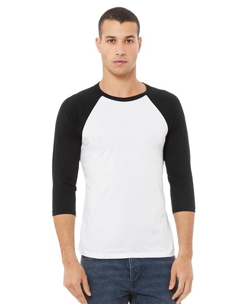 BELLA + CANVAS - Unisex Three-Quarter Sleeve Baseball Tee - 3200C