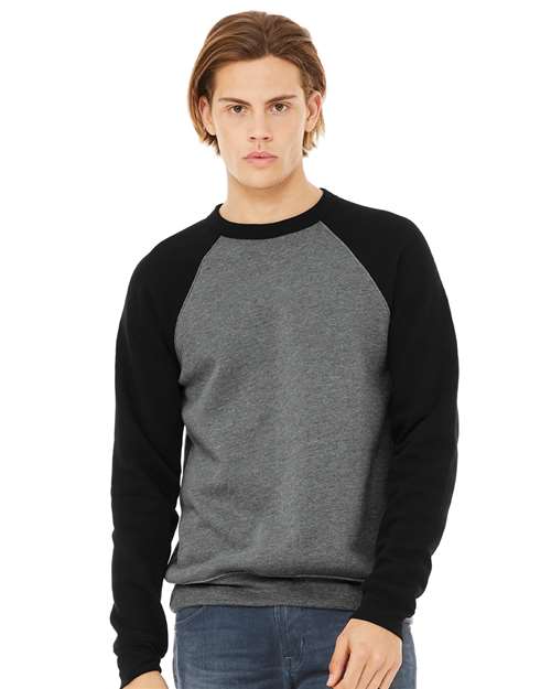 BELLA + CANVAS - Unisex Sponge Fleece Raglan Crewneck Sweatshirt - 3901