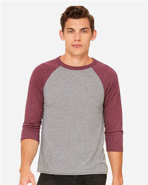 BELLA + CANVAS - Unisex Three-Quarter Sleeve Baseball Tee - 3200C