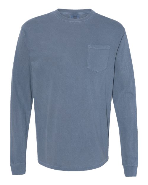 Comfort Colors - Unisex Garment-Dyed Heavyweight Long Sleeve Pocket T-Shirt - 4410