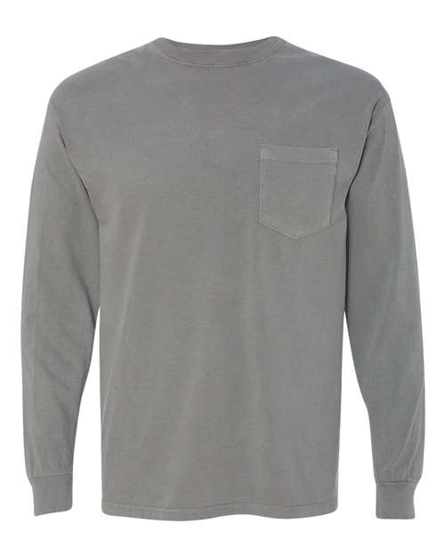 Comfort Colors - Unisex Garment-Dyed Heavyweight Long Sleeve Pocket T-Shirt - 4410