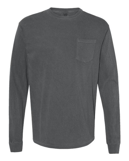 Comfort Colors - Unisex Garment-Dyed Heavyweight Long Sleeve Pocket T-Shirt - 4410