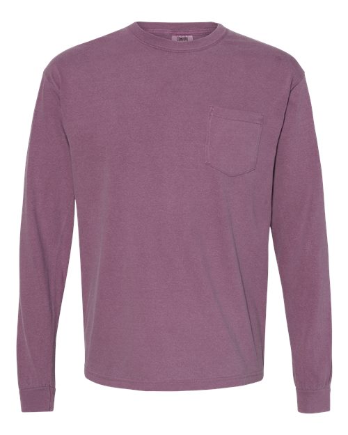 Comfort Colors - Unisex Garment-Dyed Heavyweight Long Sleeve Pocket T-Shirt - 4410