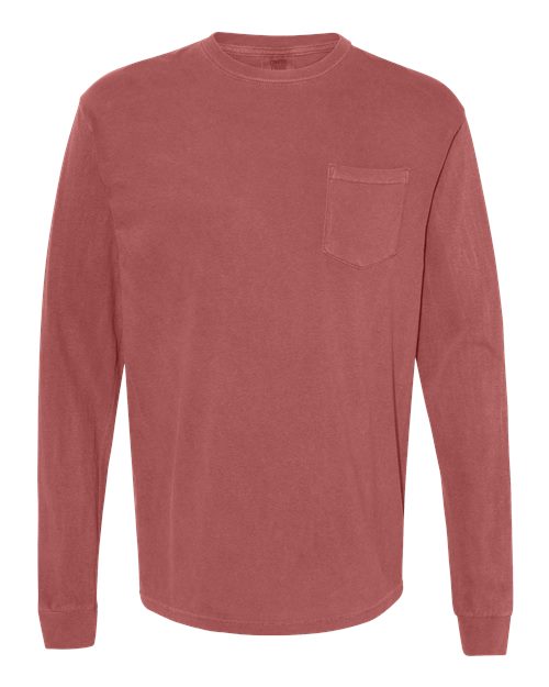Comfort Colors - Unisex Garment-Dyed Heavyweight Long Sleeve Pocket T-Shirt - 4410