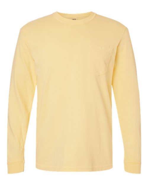 Comfort Colors - Unisex Garment-Dyed Heavyweight Long Sleeve Pocket T-Shirt - 4410