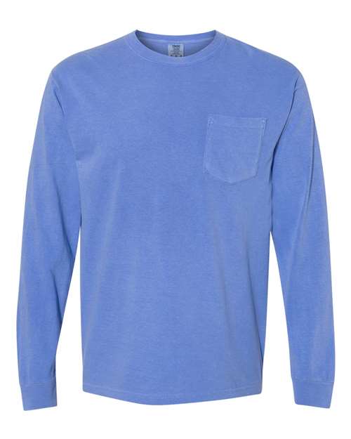 Comfort Colors - Unisex Garment-Dyed Heavyweight Long Sleeve Pocket T-Shirt - 4410
