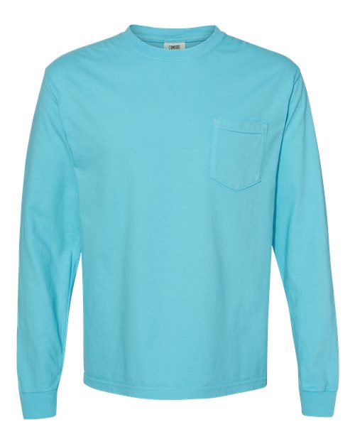 Comfort Colors - Unisex Garment-Dyed Heavyweight Long Sleeve Pocket T-Shirt - 4410