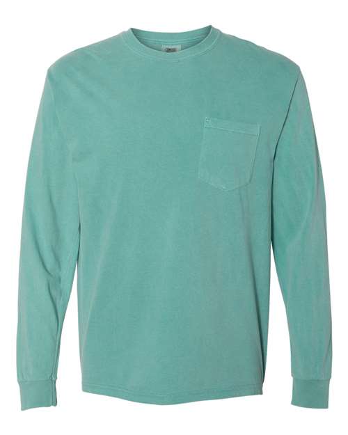 Comfort Colors - Unisex Garment-Dyed Heavyweight Long Sleeve Pocket T-Shirt - 4410