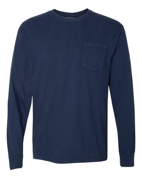 Comfort Colors - Unisex Garment-Dyed Heavyweight Long Sleeve Pocket T-Shirt - 4410