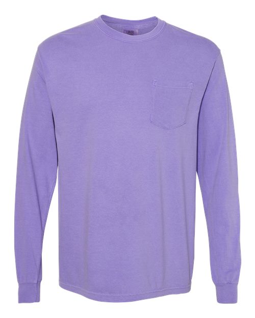 Comfort Colors - Unisex Garment-Dyed Heavyweight Long Sleeve Pocket T-Shirt - 4410
