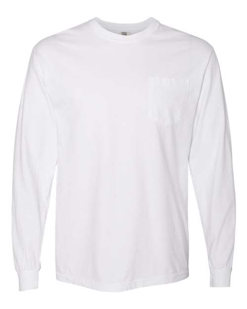 Comfort Colors - Unisex Garment-Dyed Heavyweight Long Sleeve Pocket T-Shirt - 4410