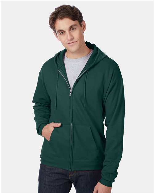 Hanes - Unisex EcoSmart® Full-Zip Hooded Sweatshirt - P180