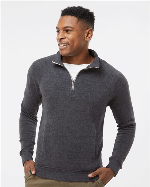 J. America - Men's Triblend Quarter-Zip Sweatshirt - 8869J