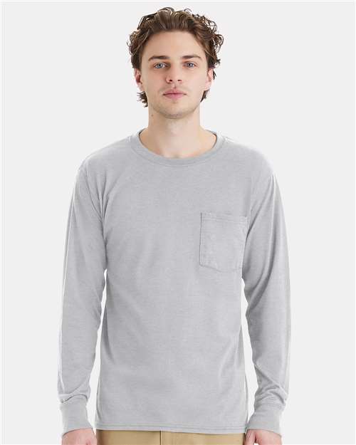 Hanes - Unisex Workwear Long Sleeve Pocket T-Shirt - W120