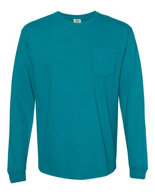 Comfort Colors - Unisex Garment-Dyed Heavyweight Long Sleeve Pocket T-Shirt - 4410