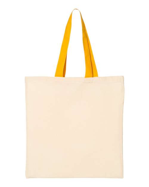 Q-Tees - Economical Tote with Contrast-Color Handles - QTB6000