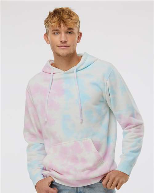 Independent Trading Co. - Unisex Midweight Tie-Dyed Hooded Sweatshirt - PRM4500TD