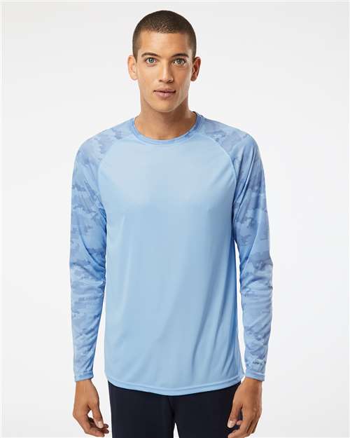 Paragon - Unisex Cayman Performance Camo Colorblocked Long Sleeve T-Shirt - 216P