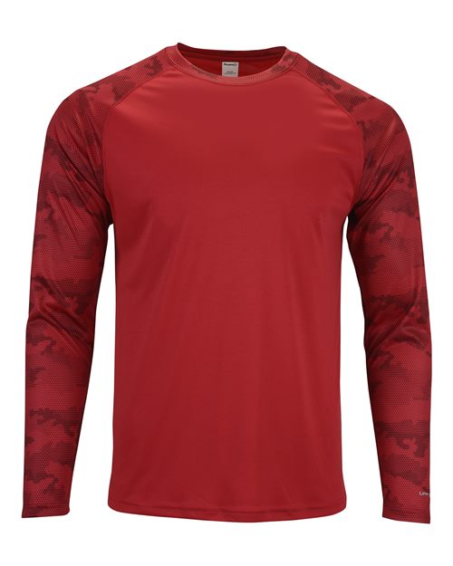 Paragon - Unisex Cayman Performance Camo Colorblocked Long Sleeve T-Shirt - 216P