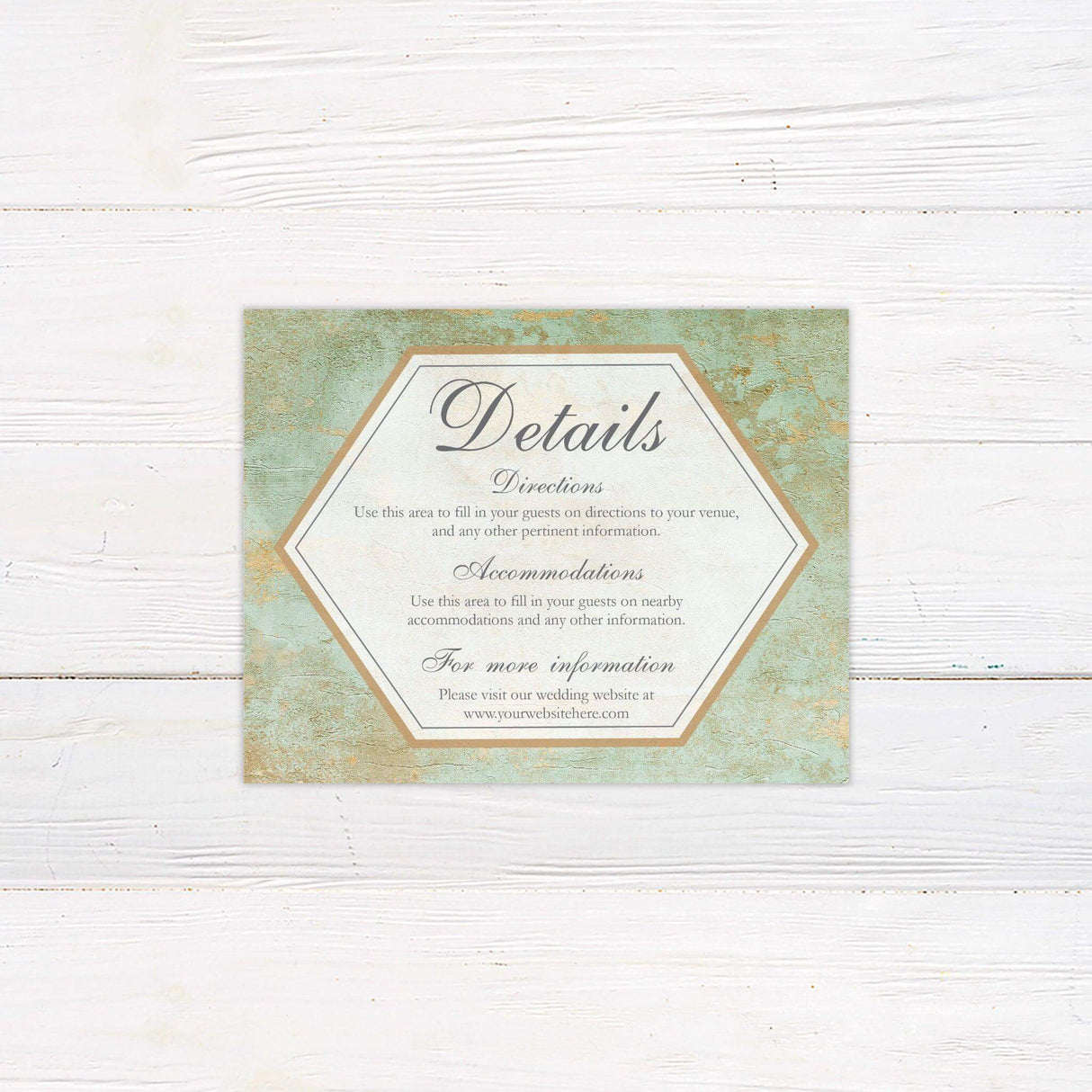 Aged Copper Detail Cards - goprintplus