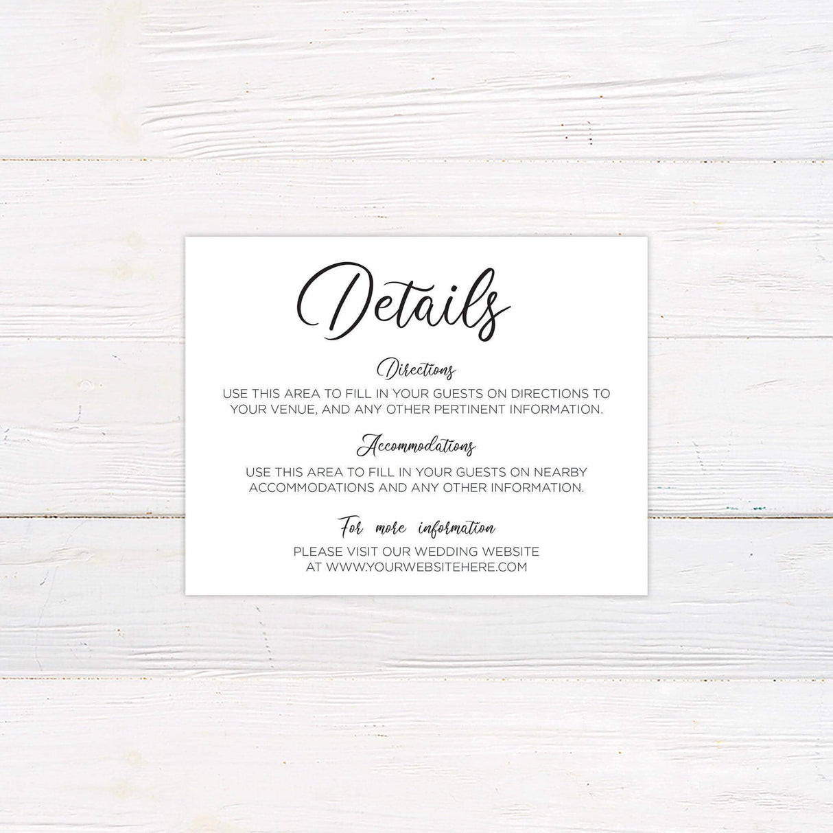 Always and Forever Detail Cards - goprintplus