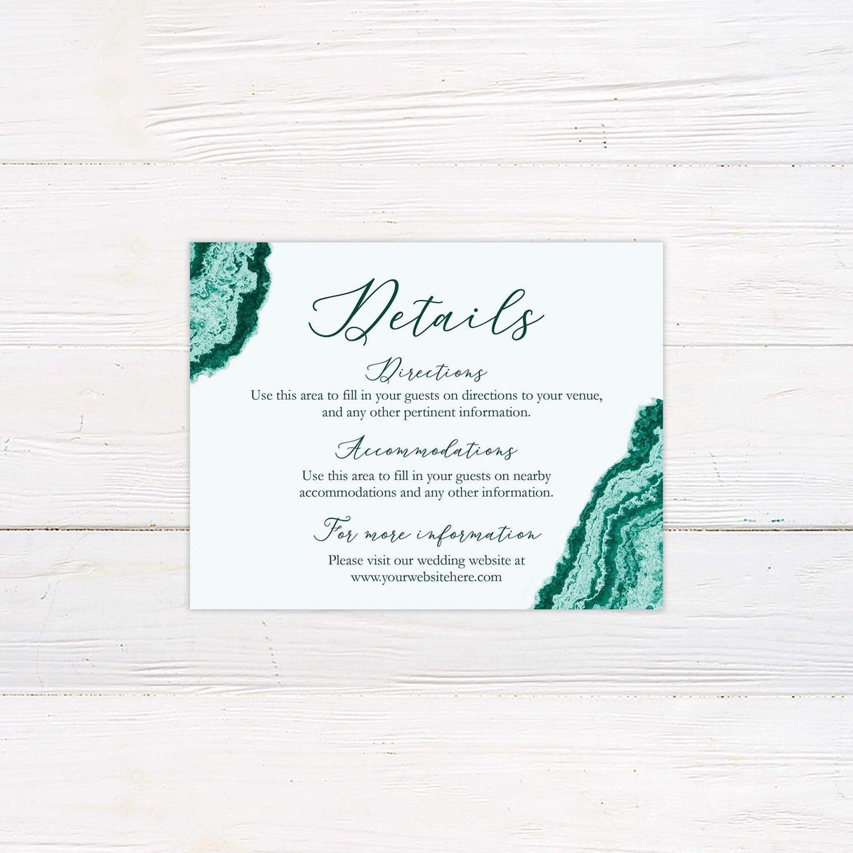 Aqua Tide Detail Cards - goprintplus