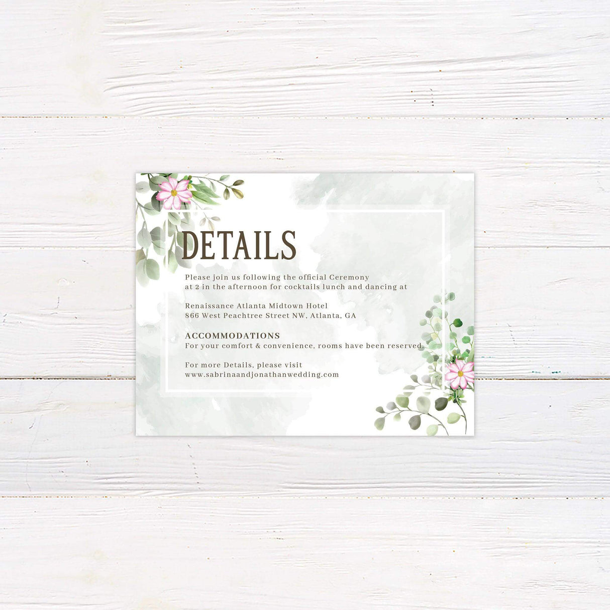 Arched Botanicals Details Cards - goprintplus