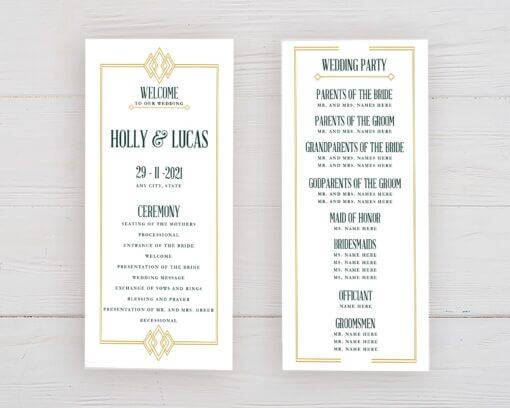 Art Deco Gatsby Program - goprintplus