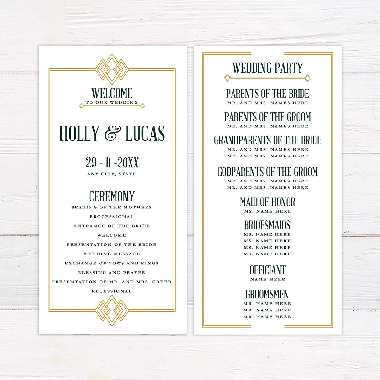 Art Deco Gatsby Invitations - goprintplus
