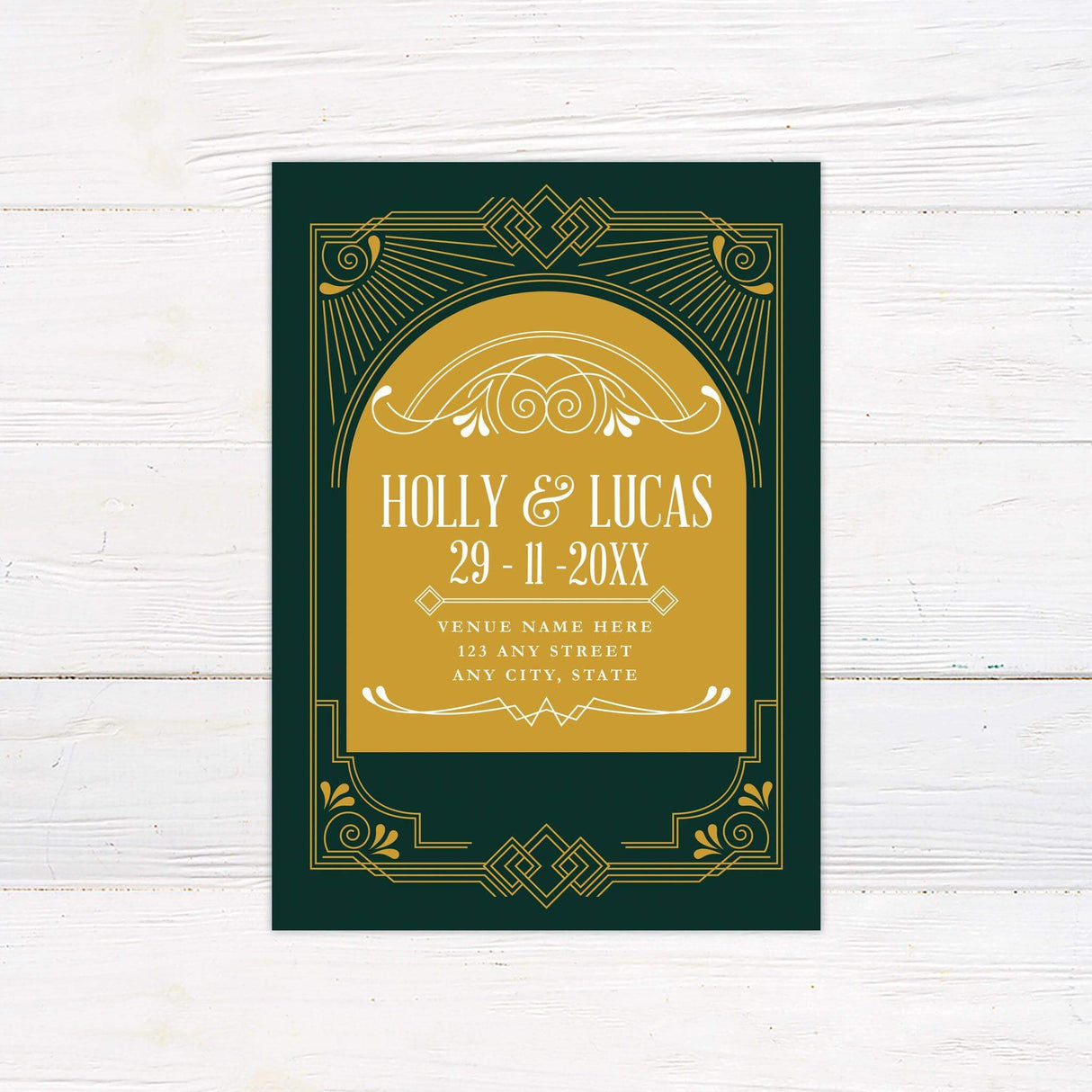 Art Deco Gatsby Invitations - goprintplus