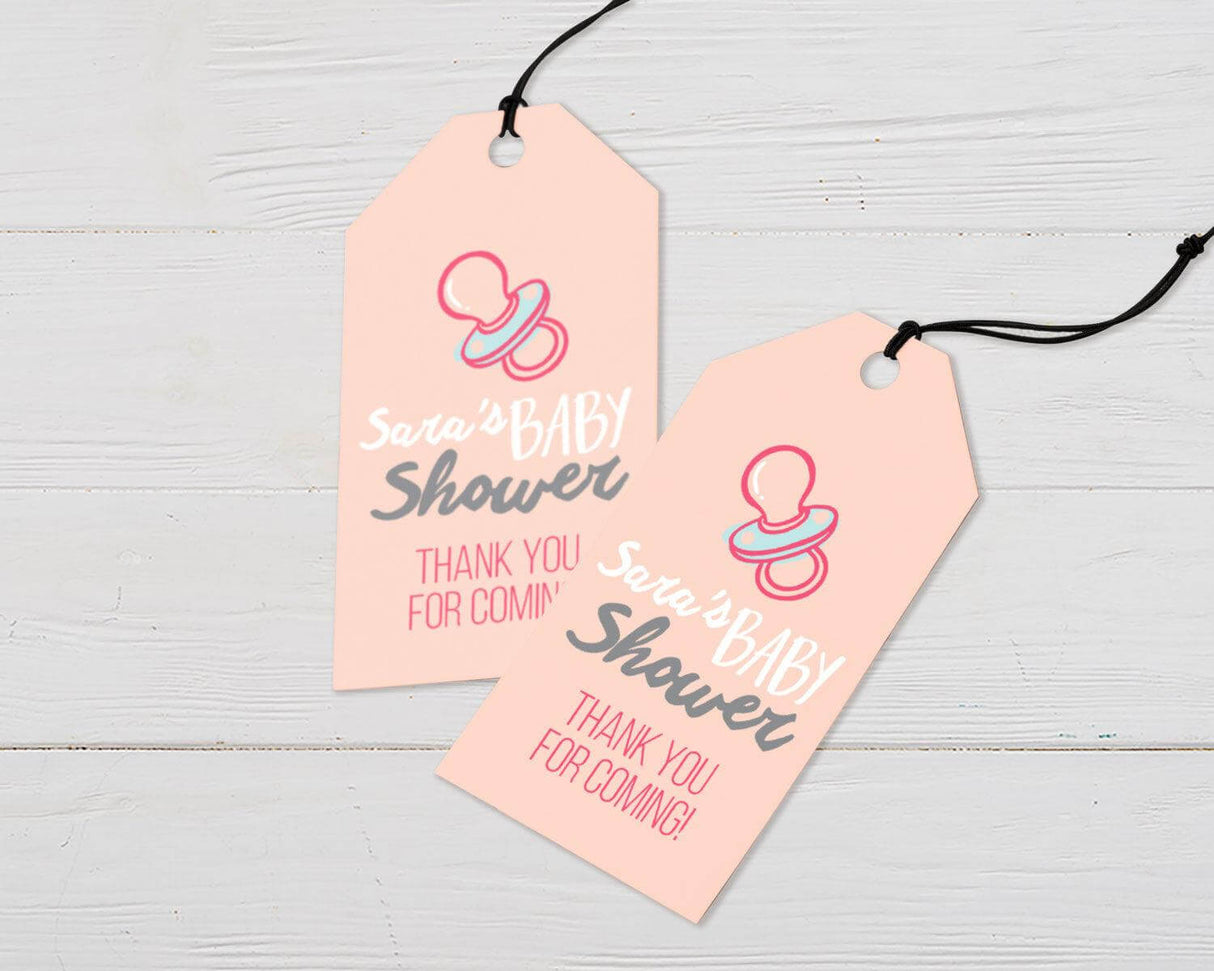 Baby Binky Favor Tags - goprintplus